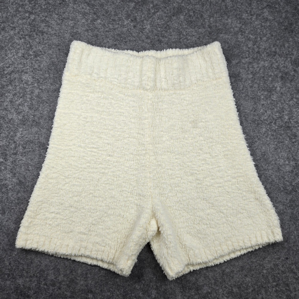 Skims Women's Shorts Large XL Bone High Pile Cozy Knit High Waist Boucle Yarn